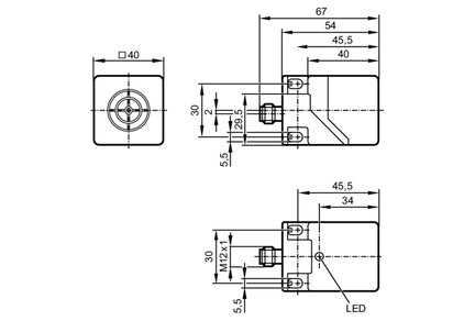 Czujnik indukcyjny IMC4020BCPKG/US/3D/3G (IM512A) - IFM