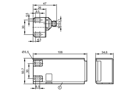 Czujnik podwójny indukcyjny dla zaworów IND3004DBPKG/US/3D/3G (IN507A) - IFM