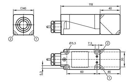 Czujnik indukcyjny IVE4020ZCPKG/20M (IV5059) - IFM