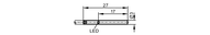 Czujnik indukcyjny IZ93001-BPKG/2M PVC (IZ5048) - IFM