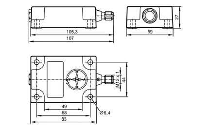 Czujnik nachylenia INC-M2M180J-1-KG/US-H (JD2310) - IFM