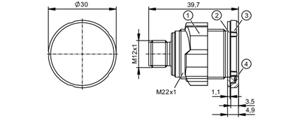 Lampka M22 KTE-VOKM--RKG/US/IO (KTV101) - IFM
