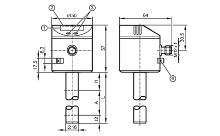 Czujnik elektroniczny poziomu LK0264B-B-00KUPKG/US/wHG (LK1222) - IFM