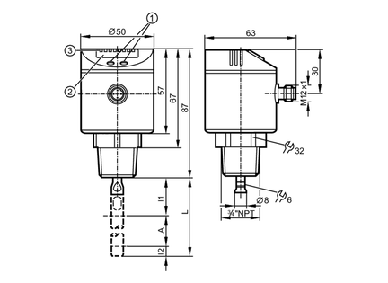 Czujnik do ciągłego pomiaru poziomu (radar z falowodem) LR0000B-BN34AMPKG/US (LR3300) - IFM