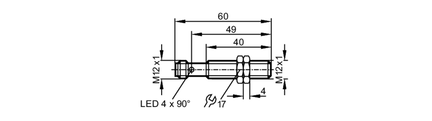 Metalowy czujnik magnetyczny MFK3060-BPKG/AM/G/US (MFS212) - IFM