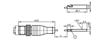 Czujnik położenia tłoka z celką GMR MKC2028BARKG/G/0.3M/ZH/US (MK5371) - IFM