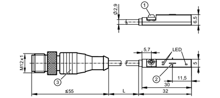 Czujnik położenia tłoka z IO-Link MKT4028BFRKG/H/0,3M/IO/ZH/US (MK5908) - IFM