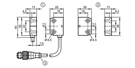 Czujnik z kodowaniem magnetycznym MN14005-AKOG/0.1m/-H/US (MN203S) - IFM