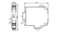 Wzmacniacz separacyjny dla czujników  Namur NV1121/24VDC/RL/1D/1G (N0530A) - IFM