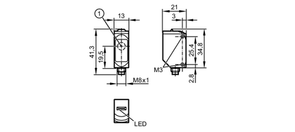 Czujnik typu bramka - nadajnik O6S-OOKG/AS/3P (O6S302) - IFM