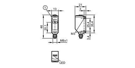 Czujnik typu bramka - nadajnik O6SLOOKG/AS/4P (O6S702) - IFM