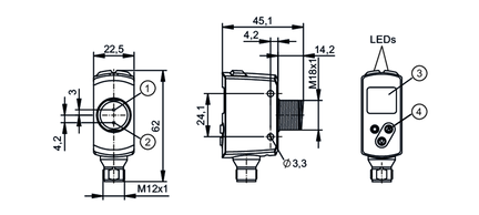 Dalmierz laserowy OGDLFCKG/IO-LINK/US (OGD250) - IFM