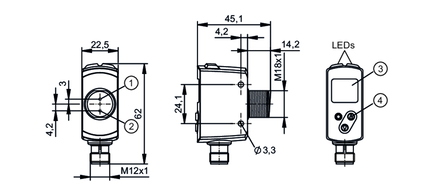 Dalmierz laserowy OGDLFCKG/IO-LINK/US (OGD550) - IFM