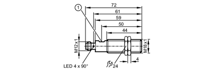 Czujnik dyfuzyjny z tłumieniem tła OGH-HPKG/US100 (OGH200) - IFM
