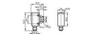 Czujnik dyfuzyjny z tłumieniem tła OGH-HNKG/US/V4A/CUBE/100MM (OGH382) - IFM
