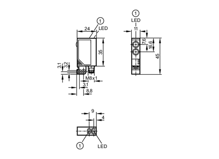 Czujnik dyfuzyjny OJB-FNKG/SO/AS (OJ5023) - IFM