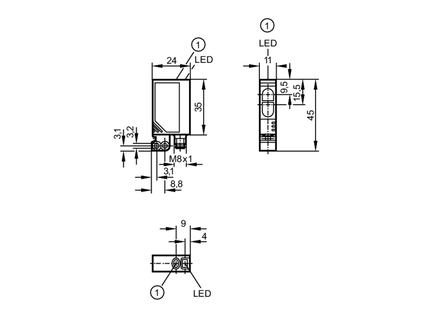 Laserowy czujnik dyfuzyjny OJHLFPKG/SO/AS (OJ5058) - IFM