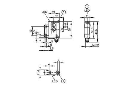 Czujnik dyfuzyjny OJB-FPKG/FO/AS (OJ5100) - IFM