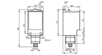 Czujnik refleksyjny OMP-FCKG/US-100 (OM5003) - IFM