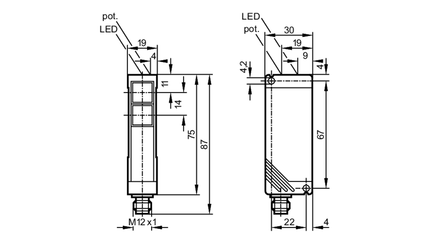Czujnik refleksyjny OTR-FPKG/US-100-IPF (OT5013) - IFM