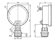 Czujnik ciśnienia z płaską celką pomiarową i wyświetlaczem analogowym PG-025-REA01-MFRKG/US/ /P (PG2793) - IFM