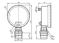 Czujnik ciśnienia z płaską celką pomiarową i wyświetlaczem analogowym PG-1-1BREA01-MFRKG/US/ /P (PG2899) - IFM
