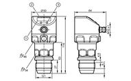 Czujnik ciśnienia z wyświetlaczem i płaską celką pomiarową PI-100-REA01-MFRKG/US/ /P (PI2602) - IFM