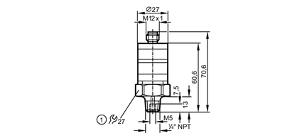 Presostat z intuicyjną nastawą punktu przełączania PK-010-RFN14-HCPKG/US/ /w (PK6224) - IFM