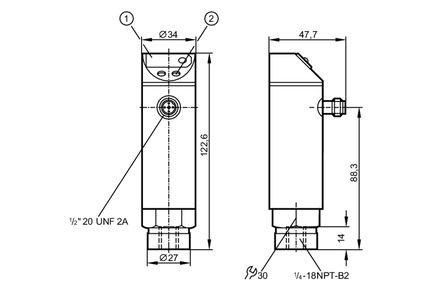 Czujnik ciśnienia z wyświetlaczem PN-400-SBN14-HFBOw/LS/ /V (PN4220) - IFM