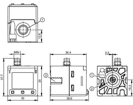 Czujnik ciśnienia do pneumatyki PQ-010-KHR18-MFPKG/AS/ (PQC812) - IFM
