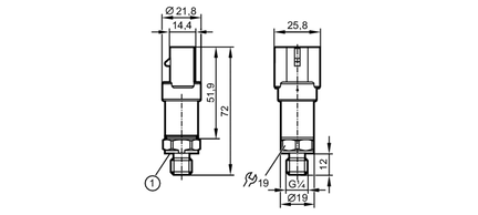Transmiter ciśnienia PU-250-SEG14-B-DVG/AM (PU5601) - IFM