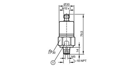 Przetwornik ciśnienia z ceramiczną celką pomiarową PA-500PSBN14-A-ZVG/US/ /V (PX3220) - IFM