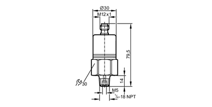 Przetwornik ciśnienia z ceramiczną celką pomiarową PA-100PSBN14-B-DVG/US/ /V (PX9112) - IFM