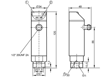 Czujnik ciśnienia z wyświetlaczem PN-400-SBR14-HFBOw/LS/ /V (PY9920) - IFM