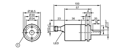 Enkoder absolutny wieloobrotowy z pełnym wałem RMS0024-C24UST (RM9001) - IFM