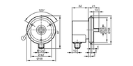 Enkoder absolutny wieloobrotowy z pełnym wałem RMS0024-C24/US6 (RM9007) - IFM