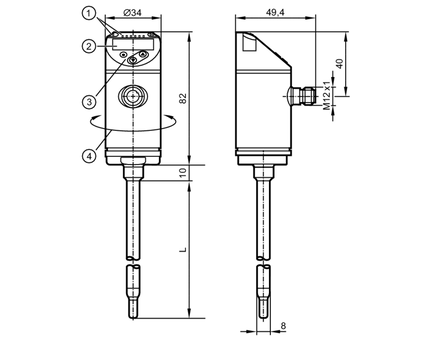 Czujnik przepływu SAEXXXXBFRKG/US-100 (SA4120) - IFM