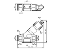 Czujnik przepływu z zaworem zwrotnym SBG34BF0BPKG/US (SBG332) - IFM