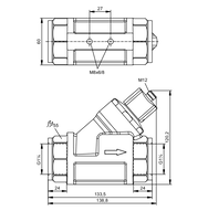 Przepływomierz z zaworem zwrotnym SBG54HF010KG/US (SBG457) - IFM