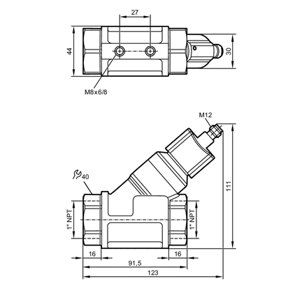 Przepływomierz z zaworem zwrotnym SBN11HF010KG/US (SBN446) - IFM