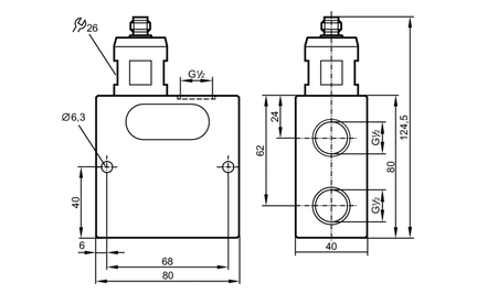 Przepływomierz z zaworem zwrotnym SBU12DI040KG/US (SBU625) - IFM