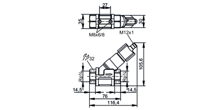 Przepływomierz z zaworem zwrotnym SBY34HF010KG/US (SBY432) - IFM