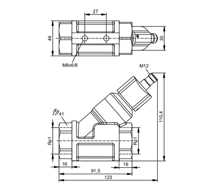 Przepływomierz z zaworem zwrotnym SBY11HF010KG/US (SBY446) - IFM