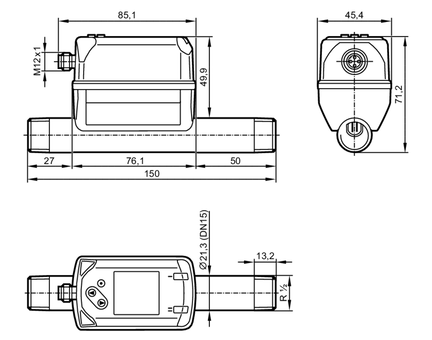 Miernik sprężonego powietrza SDR12DGXFRKG/US-100 (SD6020) - IFM
