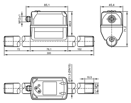 Licznik gazów przemysłowych SDN12DGXFRKG/US-100 (SD6601) - IFM