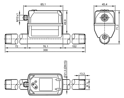 Licznik gazów przemysłowych SDR12DGXFRKG/US-100 (SD6800) - IFM