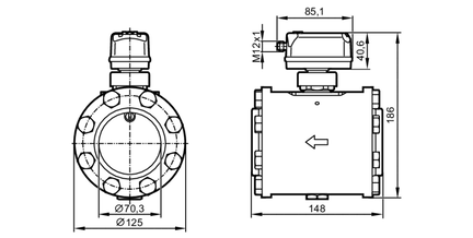 Miernik sprężonego powietrza SDG2 1/2"METRIS PB DN65 SS (SDG350) - IFM