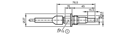 Czujnik przepływu do podłączenia do jednostki przetwarzającej SFR12XBK/2G /6M (SF323A) - IFM