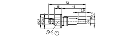 Czujnik przepływu do podłączenia do jednostki przetwarzającej SFR12XBK/US-100 (SF3405) - IFM