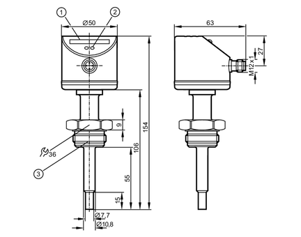 Sygnalizator przepływu SIS30ABBFPKG/US-100-IPF (SI6000) - IFM